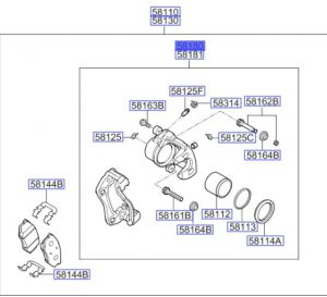 طقم كليبر فرامل يسار