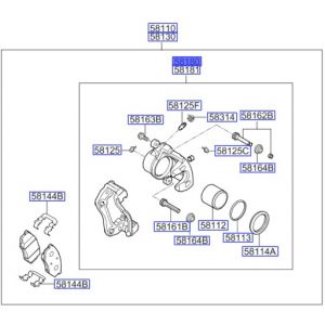 طقم كليبر فرامل يسار