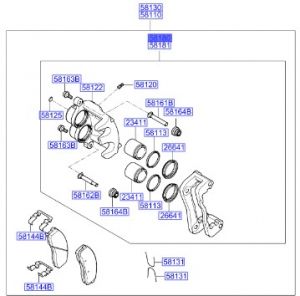 طقم كليبر فرامل يسار