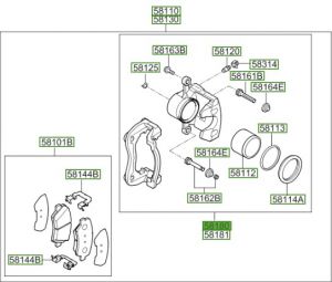 طقم كليبر فرامل يسار
