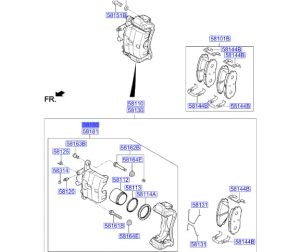 طقم كليبر فرامل يسار