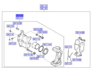 طقم كليبر فرامل يسار