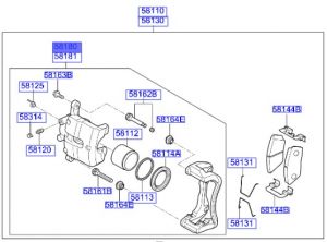 طقم كليبر فرامل يسار