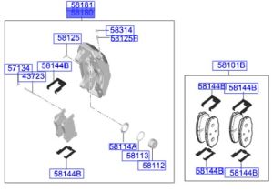 طقم كليبر فرامل يسار