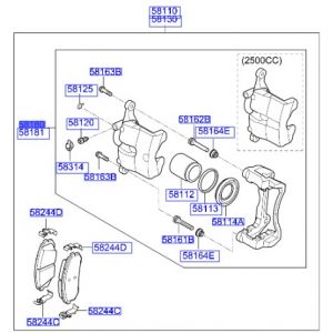طقم كليبر فرامل يسار