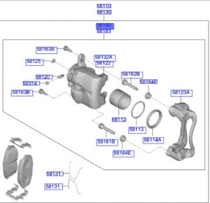 طقم كليبر فرامل يسار