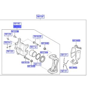 طقم كليبر فرامل يمين