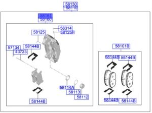 طقم كليبر فرامل يمين
