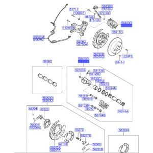 فرامل الإطار الخلفي يسار