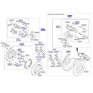 فرامل الإطار الخلفي يسار