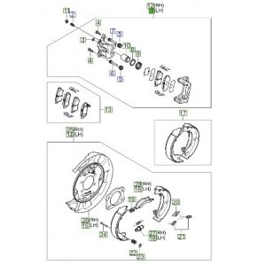 فرامل الإطار الخلفي يسار