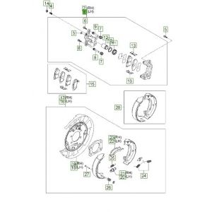 فرامل الإطار الخلفي يسار