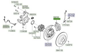 فرامل الإطار الخلفي يسار
