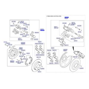 فرامل الإطار الخلفي يسار