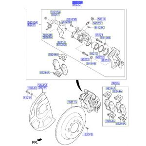 فرامل الإطار الخلفي يسار