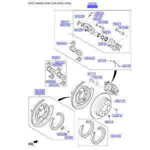 فرامل الإطار الخلفي يسار