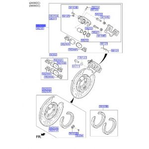 فرامل الإطار الخلفي يسار