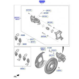 فرامل الإطار الخلفي يسار