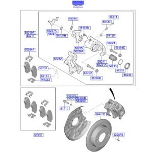 فرامل الإطار الخلفي يسار
