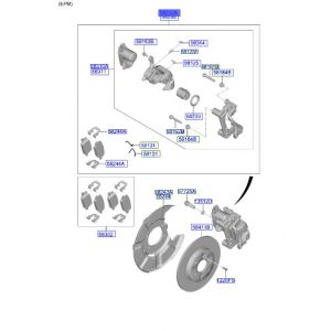 فرامل الإطار الخلفي يسار
