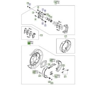 فرامل التوقف الخلفية يسار