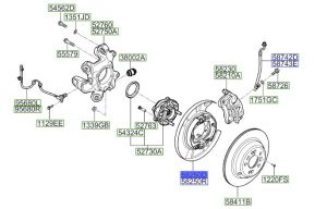 فرامل التوقف الخلفية يسار
