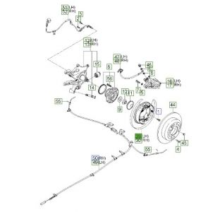 فرامل التوقف الخلفية يسار