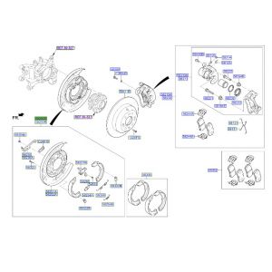 فرامل التوقف الخلفية يسار