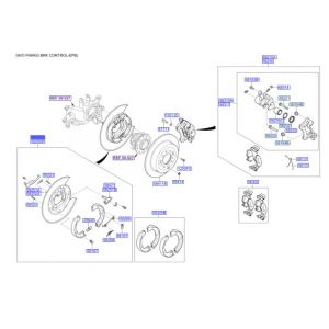 فرامل التوقف الخلفية يسار