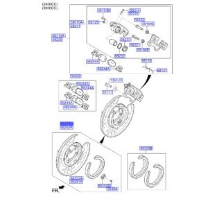 فرامل التوقف الخلفية يسار
