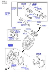 فرامل التوقف الخلفية يسار