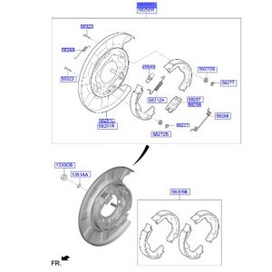 فرامل التوقف الخلفية يسار