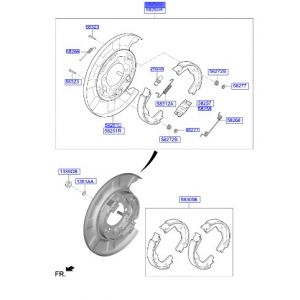 فرامل التوقف الخلفية يسار