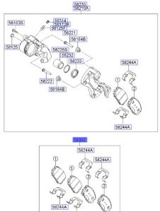 فحمات فرامل خلفية
