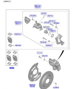 فحمات فرامل خلفية