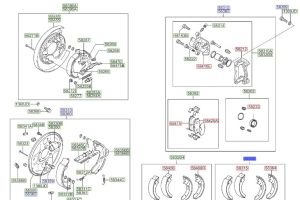 طقم قماشات فرامل خلفية