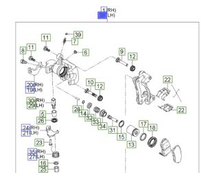 فرامل الإطار الخلفي يسار
