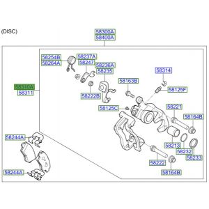 طقم كليبر فرامل خلفي يسار