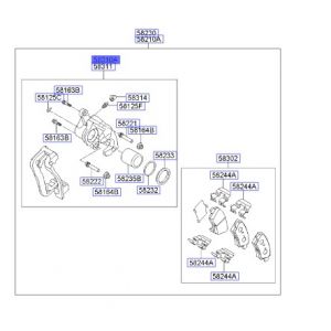 طقم كليبر فرامل خلفي يسار
