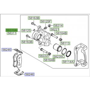 طقم كليبر فرامل خلفي يسار