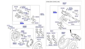 طقم كليبر فرامل خلفي يسار