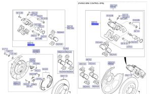 طقم كليبر فرامل خلفي يسار