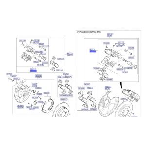 طقم كليبر فرامل خلفي يسار