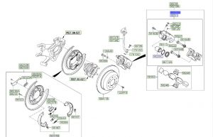 طقم كليبر فرامل خلفي يسار