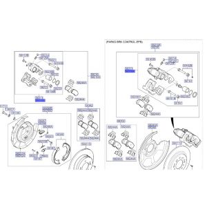 طقم كليبر فرامل خلفي يسار