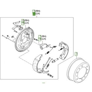 فرامل الإطار الخلفي يسار