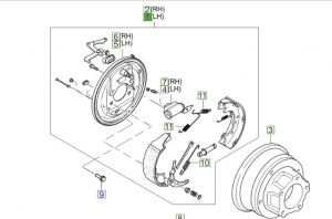 فرامل الإطار الخلفي يسار
