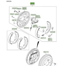 طقم كليبر فرامل خلفي يسار