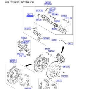 طقم كليبر فرامل خلفي يسار