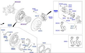 طقم كليبر فرامل خلفي يسار